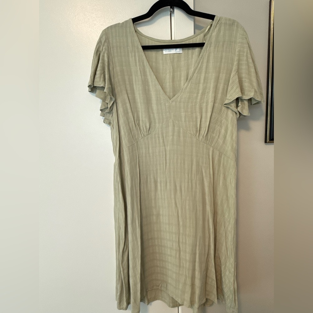 Primark Olive Green V-Neck Dress
